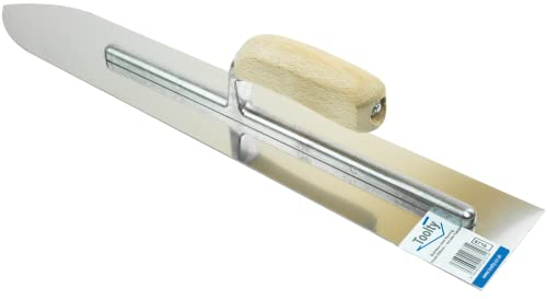 Toolty Pro Pointed Flooring Trowel - Screeding and Flooring Tool - Wooden Handle - 500 mm - DIY - TLTY-5718