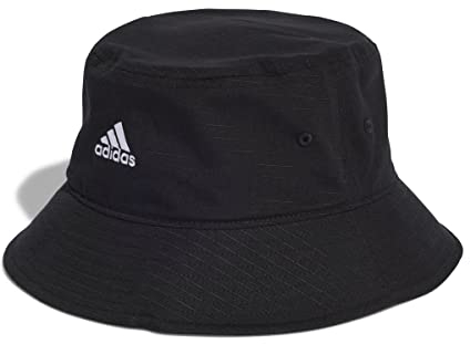 adidas Unisex Classic Cotton Bucket Hat, Black / White, M