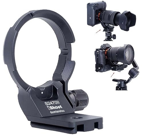 iShoot Tripod Mount Ring Lens Collar Compatible with Sony FE 24-70mm f/2.8 GM II, FE 16-35mm F2.8 GM II, FE 20-70mm F4 G, Support Bracket for Arca-Swiss Fit Quick Release Plate Clamp & Stabilizer