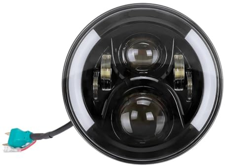KROREN Phare avant Pour Jeep CJ-8 CJ-7 pour Wrangler TJ LJ JK 7 pouces LED ronde DRL ensemble de phares Projecteur Principal auto (Couleur : Noir)
