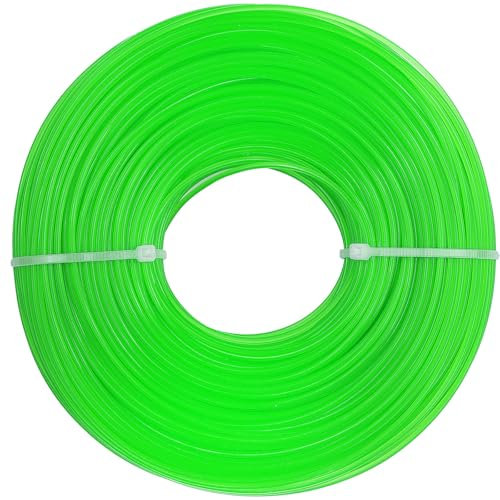 Zokaboc Strimmer Line, 2.0mm X 100m Round, Strimmer Wire Trimmer Line Wire Cord for Garden Grass Trimmers, Strimmers Electric, Green