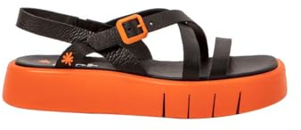 ART 1853 Malaga, Sandali Bassi Donna, Arancio Nero, 41 EU