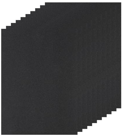 DMiotech 10 Pack Black Sanded Pastel Papers, 11 x 8 Inch, 160GSM Art Cardstock Papers for Artists Crayons Charcoal DIY Crafts
