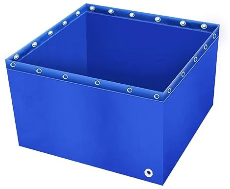Telone in tela per cisterna per acque salate, impermeabile, per esterni, temporaneo, per gamberi, piscina e stoccaggio dell'acqua (blu, 0,6 x 1,2 x 1 m)