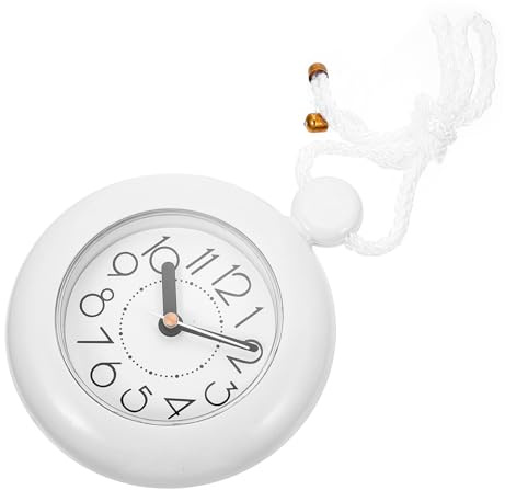 Cabilock 2stücke wasserdichte Badezimmeruhr Mit Wandhalterung Dekorative Und Praktische Uhr Für Bad Küche Wohnzimmer Ohne Batterie Leise Und Stilvoll Für Jeden