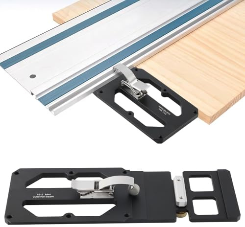 Track Saw Square with Edge Support, 90° Right Angle Track Saw Square Compatible with Guide Rail, Easy Cuts