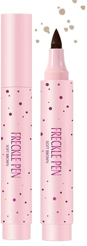 Stylo De Tache De Rousseur, Freckle Pen, Naturel Faux Taches De Rousseur, Imperméable Longue Durée Freckles Pen, Doux et Durable, pour Femme, Filles (Soft Brown)