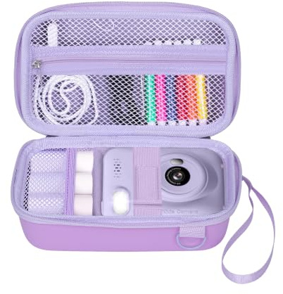 Leayjeen Custodia per Macchina Fotografica Istantanea per Bambini, Compatibile con CAMCLID/TIATUA/Gofunly/uleway e Carta da Stampa, Compleanno per bambini (solo custodia) Viola