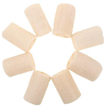 CIYODO 8stücke Natürlicher Luffa-schwamm für Peeling und Körperwäsche als Duschschwamm und Badreiniger Geeignet Schnelltrocknend für Hygiene