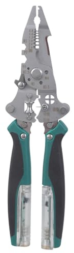 Pinza crimpatrice compatta pieghevole per cavi con tester di tensione integrato per uso multiplo, kit di attrezzi per elettricisti