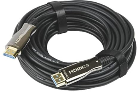Labgear 10m Fibre Optic HDMI Cable, Active Optical 4K HDMI 2.0 Lead with Ethernet, High Speed 18Gbps, HDR, ARC, CEC Support, Lightweight Slim HDMI Cable for Long Distance Installations