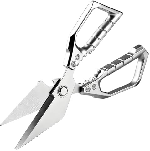 Kitchen Scissors | Robust Stainless Steel Cutter | Poultry Scissors for Meat | Chicken Duck Fish Vegetable Bone Cutter for Home Grilling Baking Camping Picnic Elder Cooks Use