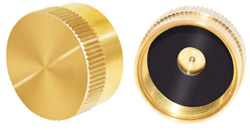 Joyway Brass Propane Bottle Cap, Universal for 1 LB Gas Tank Cylinder, Secure Airtight Connection, Protect Cap, 2Pcs, Recreational Vehicle Compatible