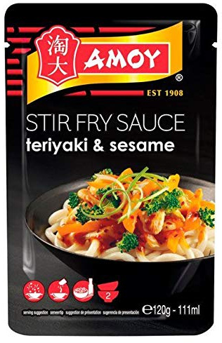 Amoy Teriyaki & Semillas de Sésamo Tostadas Salsa para Freír 120g