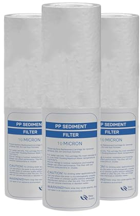 Desineo Lot de 3 Cartouches Anti-sédiment 10 microns pour Porte Filtre 9-3/4-10 Pouces