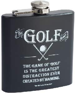 The Golf Addict Flasque noire avec description 177 ml