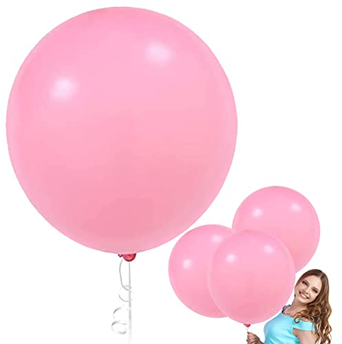 Bluelves Palloncino Gigante Rose, Grandi Palloncini Rose 36 Pollici, Palloncini Giganti in Lattice Rose da 90cm per Matrimonio Compleanno Battesimo Laurea Natale Festa di Carnevale, Confezione da 6