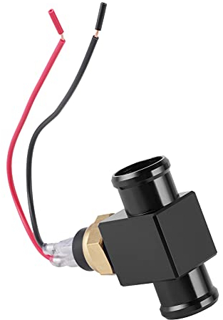 Interruttore della Temperatura Dell'acqua, Termostato Interruttore della Temperatura Dell'acqua Sensore della Temperatura della Ventola del Liquido di Raffreddamento del Radiatore per il Veicolo(Nero)