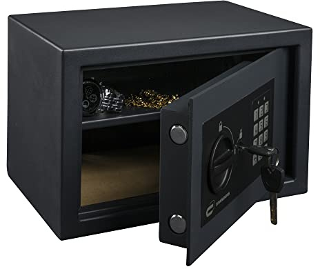 STANDERS - Elektronischer Safe - 9L - 20 x 31 x 20 cm - Wandtresor - Code-Safe - 2 Sicherheitsschlüssel - Elektronisches Passwort Tresor