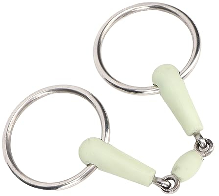 Pferdemaulgebiss, Edelstahl-Trensengebiss, Mittelgummi-Trensengebiss Mit Losem Ring Für Pferderennen-Zubehör