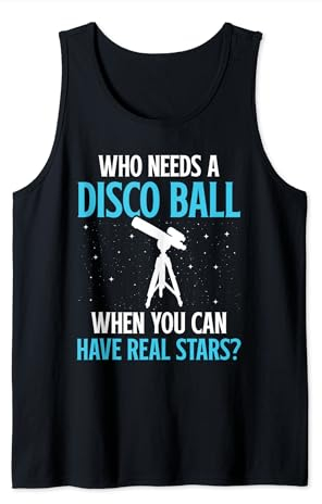 Teleskop Nachthimmel Uhr Sterne Astronomie Liebhaber Tank Top