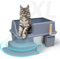 WEALLIN XL Extra Large Stainless Steel Cat Litter Box -High-Sided Stainless Steel Litter Box with Lid - Odor Free, Anti-Leakage, Easy Cleaning Metal Litter Box, Complete with Scoop