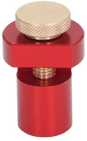 Aluminum Alloy Bench Dog Clamp, Thumb Screw, 19mm Woodworking Table Stop Non-Slip Workbench Limiting Block, for Various Woodworking Projects (Red)