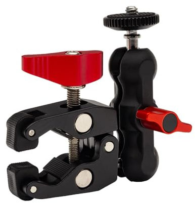 PATONA Magic-Arm-Halterung mit Doppel Kugelkopf und Superklemme, Kamera Klemme, Halterung Super Clamp, Super Klemme Monitor Blitzlichter