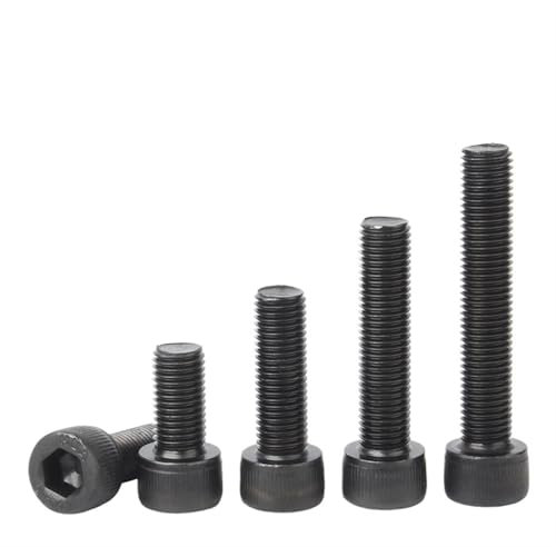 20 Stück DIN912 Sechskantschrauben mit Feingewinde und Innensechskant, schwarz, Klasse 12.9, Innensechskantschrauben, Steigung 0,75/1,0/1,25/1,5(40mm,M14x1.5)