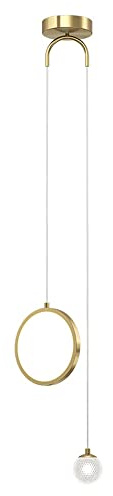 Lámparas de araña , Lámpara colgante de latón nórdico for el hogar LED de tres colores regulable lámpara suspendida dormitorio moderno lámpara de noche interior sala de estar pasillo lámpara colgante