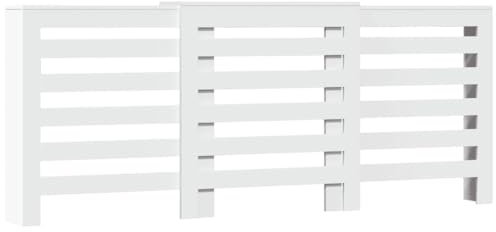 Tidyard Heizkörperverkleidung Heizungsabdeckung Heizungsverkleidung Heizkörperabdeckung Heizung Abdeckung Heizkörper Weiß 205x21,5x83,5 cm Holzwerkstoff