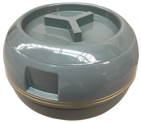 (7500ml) Large Casserole Serving Dish with Airtight Lockable Lid - 7.5Litre | BPA-Free Double Wall Stainless Steel Insulated Thermal Food Warmer Hot Pot Food Container - Round, Peacock Green