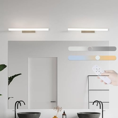 LED Einstellbare 180° Bilderleuchte Verstellbarer 3 Farbtemperatur 3000K/4000K/6000K Spiegel Beleuchtung mit Fernbedienung Schlafzimmerleuchte Leseleuchten für Flur Wohnzimmer Schlafzimmer (Weiß)