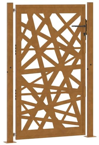 vidaXL Gartentor 100x150 cm Cortenstahl Helles Design