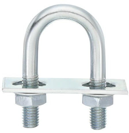 QUARKZMAN U-bultar, 6 set 22 mm inre bredd 56 mm längd M8 galvaniserad kolstål U-bult med muttrar och plattor, för båtsläp