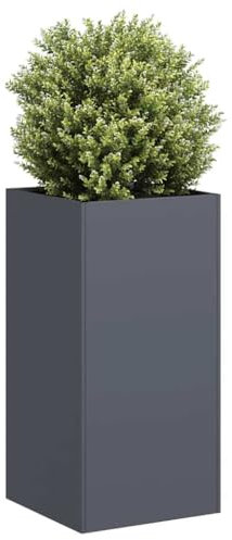 LAPOOH Pflanzkübel Anthrazit 40x40x80 cm Kaltgewalzter Stahl, Blumentopf Gross, Blumenkasten Balkon, übertopf, Pflanzkasten, Flowerpot, Kräuterbeet Für Die Küche, Vertikalbeet - 860705