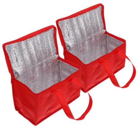 Alipis 2stücke Kühltasche Tragbare Isolierte Picknicktasche Für Camping Lebensmittellagerung Aluminiumfolie Große Kapazität Für Ausflüge Und Grillpartys