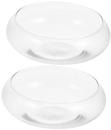FUNOMOCYA 2pcs Glass Hydroponic Flower Pot Terrarium Vase for Desktop Goldfish Bowl for Succulent Glass Planter and Wedding Party Home Decor