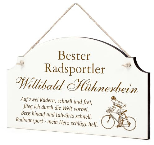 Dekolando Lustiges Radsport Schild - Geschenk für Radfans, Radfahrer oder Trainer - Geschenke Radfan Radtrainer