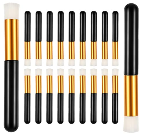 20 Pezzi Pennello Shampoo Ciglia Pennello Pulizia Profonda di Pori Spazzola per la Pulizia delle Ciglia per la Rimozione delle Ciglia, Nero