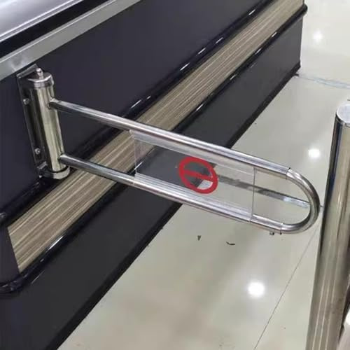 Puerta de seguridad retráctil para supermercados y centros comerciales, 1 unidad, soluciones de entrada segura plateada y transparente para control de peatones y seguridad