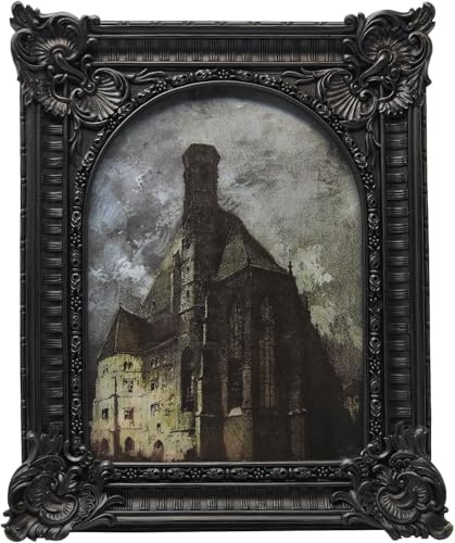 5x7 Vintage Picture Frame, Antique Black Ornate Arched Photo Frame for Wall Hanging or Tabletop Display, Retro Gothic Home Decor, Photo Gallery Art