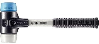 Halder 3717050 Simplex TPE-Soft/Superplastic Soft-Face Mallet with Reinforced Cast Steel Housing, Multi-Colour, 50 mm