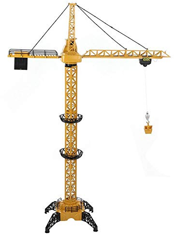 2.4GHz RC Grue, Véhicule d'ingénierie 6 canaux Grue de Simulation de 680° Rotation Jouet pour Enfants(Jaune)