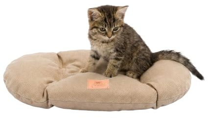 Ferplast Cuscino per Cani e Gatti Stuart 45/2, Double-Face, Tweed e soffice Velluto, Lavabile, Beige