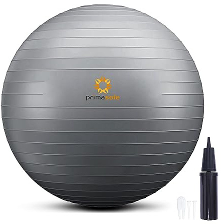 primasole Ballon d'exercice pour équilibre, stabilité, Fitness, entraînement, Yoga, Pilates à la Maison, au Bureau et à la Salle de Sport