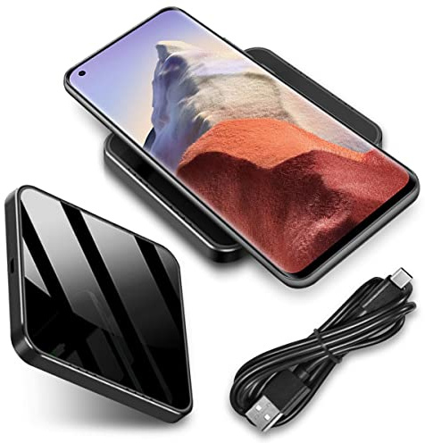Qi Induktive Ladegerät kompatibel für Xiaomi 15 14 13 12 11 Ladestation 15W 10W 7,5W 5W Kabelloser Universal Charger, Modell:M08_15W_Schwarz