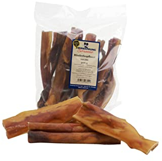 Tiernahrung Schwenner - Rinderkopfhaut für Hunde getrocknet – Dog Snacks – Hunde Zahnpflege – 500g 20cm