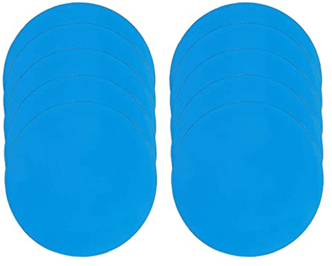Rachlicy Pool Patch Repair Kit Swimming Pool Repair Patches Self-Adhesive Paddling Pool Bouncy Castle Inflatable Repair Kit Round PVC Inflatable Boat Raft Kayak Repair Tool 10PCS