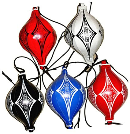 KOMBIUDA Boxsack Doppelendsack Trainingsball MMA Workout Beweglichkeitstraining Haltbarkeit Genarbtes Puleder Ausgeglichenheit Horizontal Vertikal